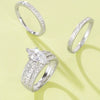 Wholesale Ring Set Copper Geometric Zircon Light Luxury Women's