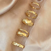 Wholesale Ring Set Retro Style Alloy Heart Shape Black Drip Glaze Zircon Electroplating