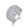 Wholesale Ring 925 Silver Geometric Fashion Style Set With Diamonds For Women