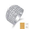 Wholesale Ring 925 Silver Geometric Fashion Style Set With Diamonds For Women