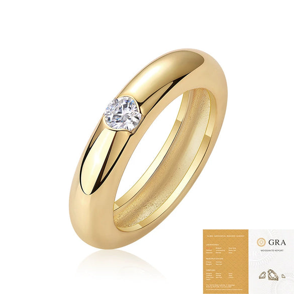 Wholesale Ring 925 Silver Geometric Moissanite Inlay For Women