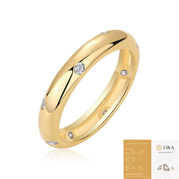 Wholesale Ring 925 Silver Geometric Moissanite Inlay For Women