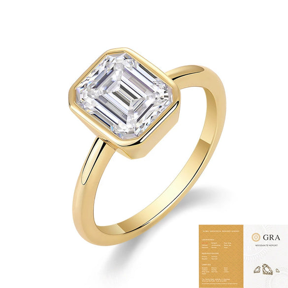 Wholesale Ring 925 Silver Geometric Moissanite Inlay Style For Women
