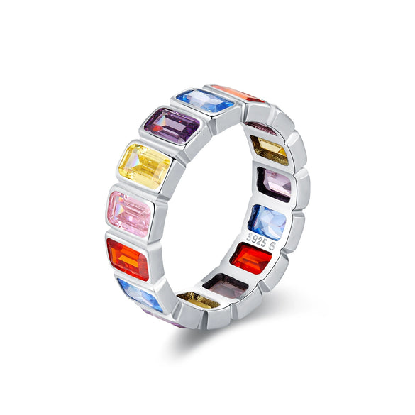 Wholesale Ring 925 Silver Geometric Style Set With Diamonds For Women