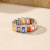 Wholesale Ring 925 Silver Geometric Style Set With Diamonds For Women