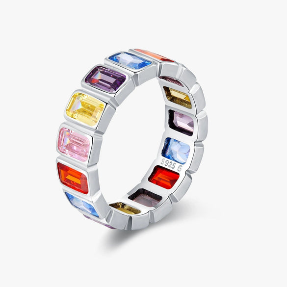 Wholesale Ring 925 Silver Geometric Style Set With Diamonds For Women