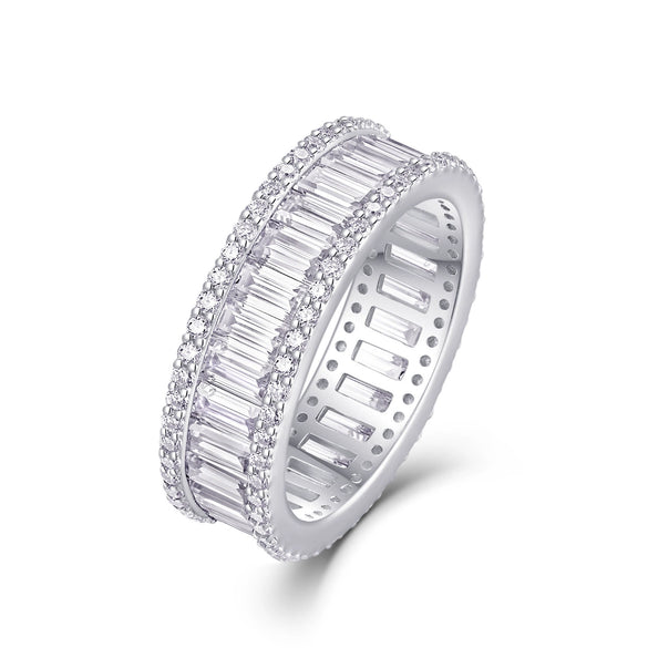 Wholesale Ring 925 Silver Geometric Style Set With Diamonds For Women