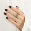 Wholesale Ring Silver Glasses Dog Adjusting Opening Geometric Electroplated