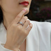 Wholesale Ring Silver S925 Geometric Moissanite Luxury Inlaid