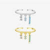 Wholesale Ring Silver Zircon Pendant Geometric Style Electroplated