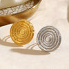 Wholesale Ring Stainless Steel And Titanium Steel Geometric Round Heart Shape Electroplated For Women