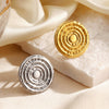 Wholesale Ring Stainless Steel And Titanium Steel Geometric Round Heart Shape Electroplated For Women