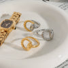 Wholesale Ring Stainless Steel Animals Zodiac Horseshoe Electroplated Trend Jewelry