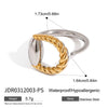 Wholesale Ring Stainless Steel Animals Zodiac Horseshoe Electroplated Trend Jewelry