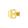Wholesale Ring Stainless Steel English Letter Retro Ins Style Electroplated
