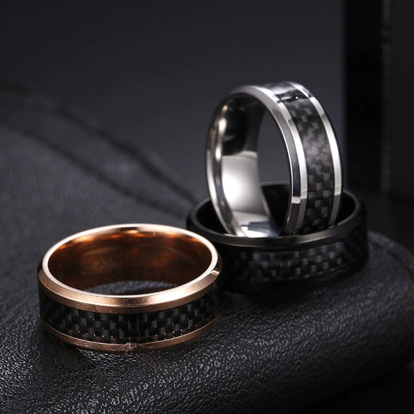 Wholesale Ring Stainless Steel Fiber Ring With Letters Numbers Text Dripping Oil Style Unisex