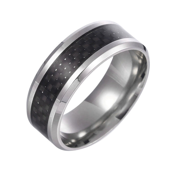Wholesale Ring Stainless Steel Fiber Ring With Letters Numbers Text Dripping Oil Style Unisex