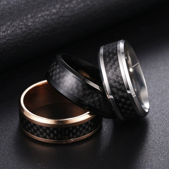 Wholesale Ring Stainless Steel Fiber Ring With Letters Numbers Text Dripping Oil Style Unisex