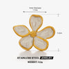 Wholesale Ring Stainless Steel Flower Black And White Enamel Electroplated For Women Retro Style