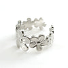 Wholesale Ring 316L Stainless Steel Flower Style Electroplated For Women