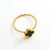 Wholesale Ring Stainless Steel Four Leaf Clover Electroplated Simple Light Luxury Style