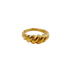 Wholesale Ring Stainless Steel French Retro Geometric Twist Braid Electroplating For Women