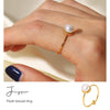 Wholesale Ring Stainless Steel Freshwater Pearl Geometric Electroplating For Women