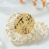 Wholesale Ring Stainless Steel Frosted Lava Texture Geometric Electroplated Unisex
