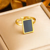 Wholesale Ring Stainless Steel Geometric Butterfly Opening Electroplated For Women