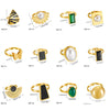 Wholesale Ring Stainless Steel Geometric Butterfly Opening Electroplated For Women