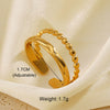 Wholesale Ring Stainless Steel Geometric Cross Opening Electroplated