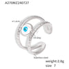 Wholesale Ring 316L Stainless Steel Geometric Devil's Eye Style For Women