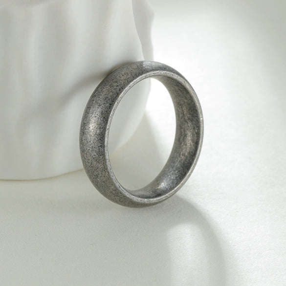 Wholesale Ring Stainless Steel Geometric Distressed Retro Unisex Jewelry