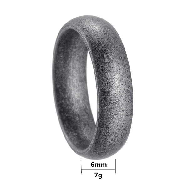 Wholesale Ring Stainless Steel Geometric Distressed Retro Unisex Jewelry