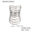 Wholesale Ring 316L Stainless Steel Geometric Electroplated Fashion Retro Exaggerated Hollow Multi Layer For Women