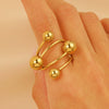 Wholesale Ring Stainless Steel Geometric Electroplated Jewelry For Women
