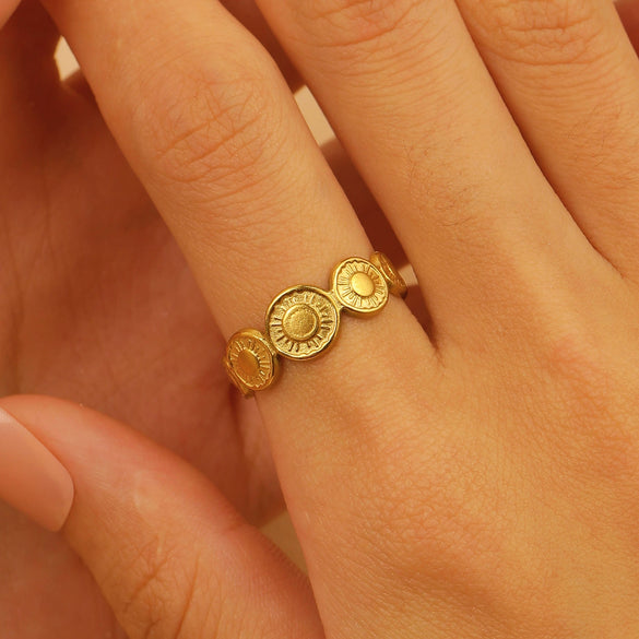 Wholesale Ring Stainless Steel Geometric Electroplated Jewelry For Women