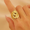 Wholesale Ring Stainless Steel Geometric Electroplated Jewelry For Women