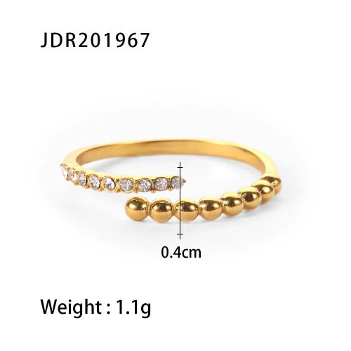Wholesale Ring Stainless Steel Geometric Electroplated Jewelry