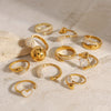 Wholesale Ring Stainless Steel Geometric Electroplated Jewelry