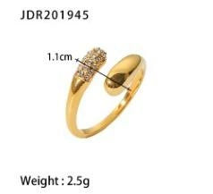 Wholesale Ring Stainless Steel Geometric Electroplated Jewelry