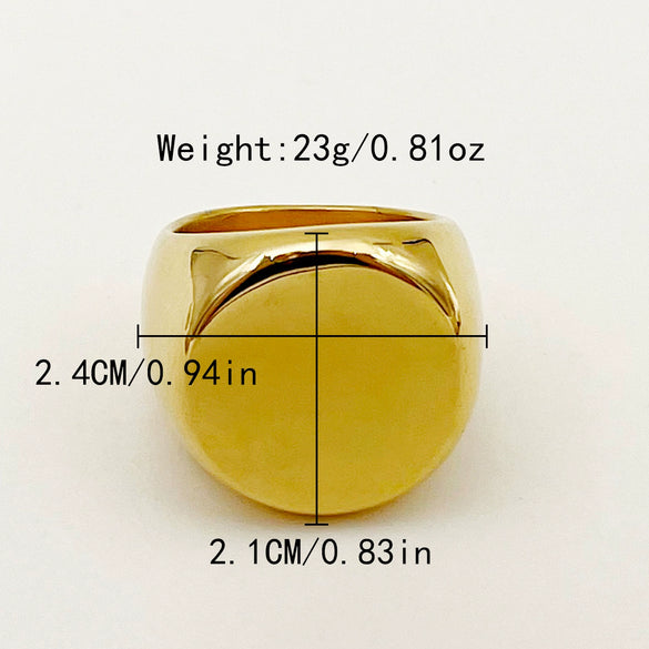 Wholesale Ring Stainless Steel Geometric Electroplated Light Luxury Fashionable Unisex