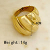 Wholesale Ring Stainless Steel Geometric Electroplated Real Gold Nonfading Horn Design Fashionable