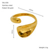 Wholesale Ring Stainless Steel Geometric Electroplated Unisex