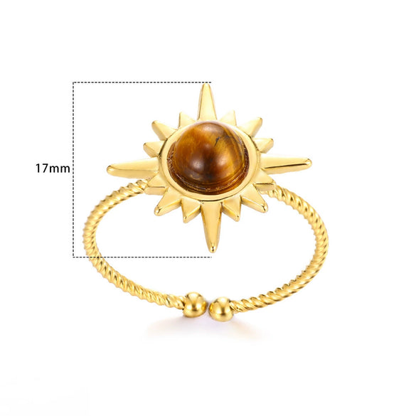 Wholesale Ring Stainless Steel Geometric Electroplated