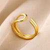 Wholesale Ring Stainless Steel Geometric Electroplated