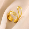 Wholesale Ring Stainless Steel Geometric Electroplated