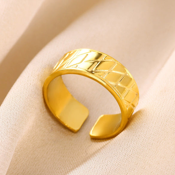 Wholesale Ring Stainless Steel Geometric Electroplated