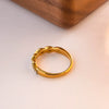 Wholesale Ring Stainless Steel Geometric Electroplating Cross Set Pearl
