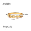 Wholesale Ring Stainless Steel Geometric Electroplating Cross Set Pearl